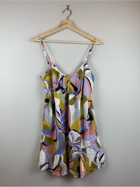 Billabong Multicolor Abstract Mini Slip Dress
